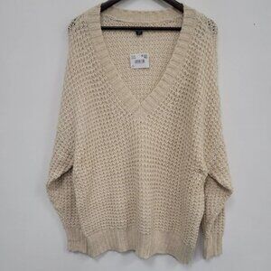 American Eagle Womens Oversized V Neck Sweater